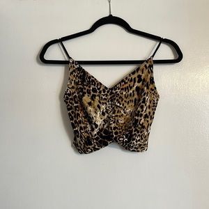 Leopard print crop top